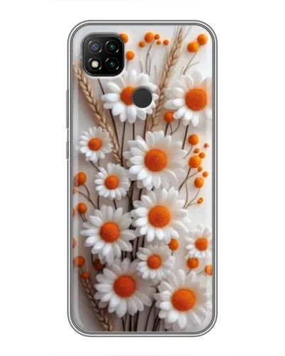 Чохол для Xiaomi Redmi 9c з картинкою «Білі сухоцвіти»