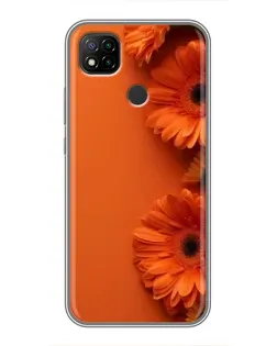 Чохол для Xiaomi Redmi 9c з картинкою «Помаранчеві гербери»