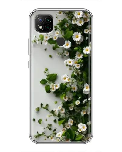 Чохол для Xiaomi Redmi 9c з картинкою «Гілка дрібних білих квітів»