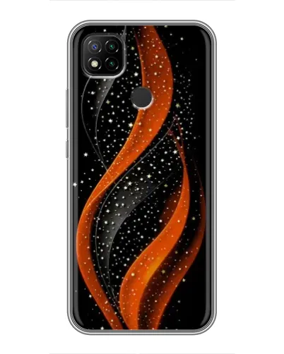 Чехол для Xiaomi Redmi 9c с картинкой «Огненная звездная волна»