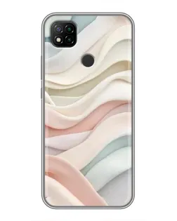 Чехол для Xiaomi Redmi 9c с картинкой «Пастельные нежные волны»