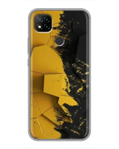Чехол для Xiaomi Redmi 9c с картинкой «Золотые осколки геометрии»