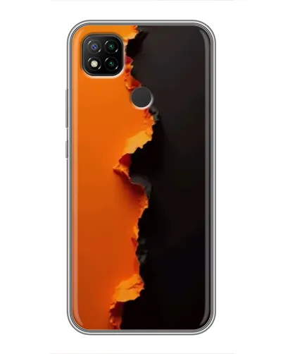 Чехол для Xiaomi Redmi 9c с картинкой «Оранжевый разлом»