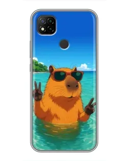 Чехол для Xiaomi Redmi 9c с картинкой «Морская капибара» Чехол для Xiaomi Redmi 9c с картинкой «Морская капибара»
