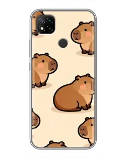 Чехол для Xiaomi Redmi 9c с картинкой «Паттерн милых капибар» Чехол для Xiaomi Redmi 9c с картинкой «Паттерн милых капибар»