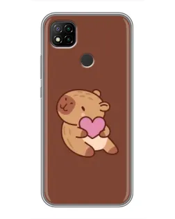 Чехол для Xiaomi Redmi 9c с картинкой «Капибара с сердцем» Чехол для Xiaomi Redmi 9c с картинкой «Капибара с сердцем»