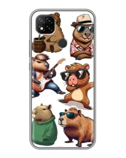 Чехол для Xiaomi Redmi 9c с картинкой «Крутые капибары музыканты» Чехол для Xiaomi Redmi 9c с картинкой «Крутые капибары музыканты»