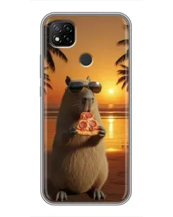 Чехол для Xiaomi Redmi 9c с картинкой «Капибара с пиццей» Чехол для Xiaomi Redmi 9c с картинкой «Капибара с пиццей»