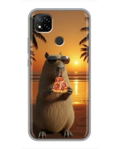 Чохол для Xiaomi Redmi 9c з картинкою «Капібара з піцою» Чохол для Xiaomi Redmi 9c з картинкою «Капібара з піцою»