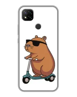 Чехол для Xiaomi Redmi 9c с картинкой «Капибара на самокате» Чехол для Xiaomi Redmi 9c с картинкой «Капибара на самокате»