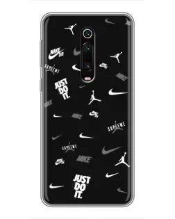 Чехол для Xiaomi Redmi K20 с картинкой «Nike Black Pattern»