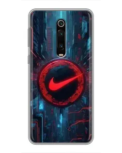 Чехол для Xiaomi Redmi K20 с картинкой «Техногенный стиль Nike»