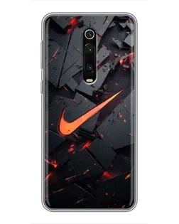 Чехол для Xiaomi Redmi K20 с картинкой «Nike — эффект разломов»