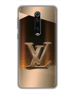 Чехол для Xiaomi Redmi K20 с картинкой «LV — золотое сияние»