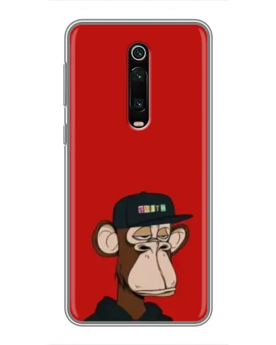 Чехол для Xiaomi Redmi K20 с картинкой «Bored Ape — красный фон»