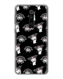 Чехол для Xiaomi Redmi K20 с картинкой «Черный паттерн Kuromi»