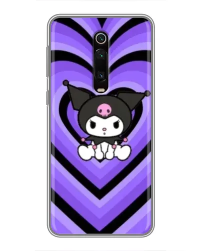 Чехол для Xiaomi Redmi K20 с картинкой «Kuromi и фиолетовые сердца»