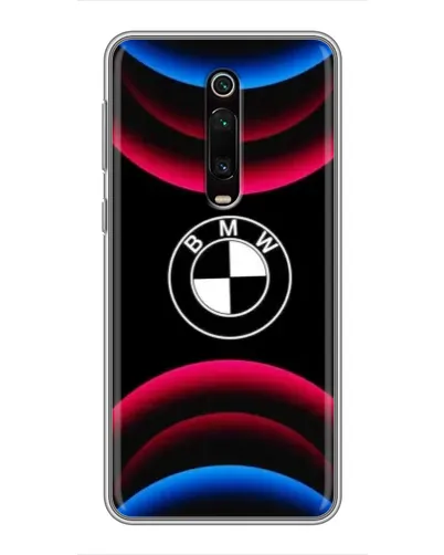 Чехол для Xiaomi Redmi K20 с картинкой «Логотип BMW и неоновые дуги»