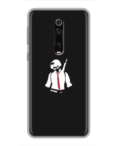 Чехол для Xiaomi Redmi K20 с картинкой «PUBG — силуэт воина»