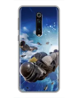 Чехол для Xiaomi Redmi K20 с картинкой «Десант PUBG — прыжок»