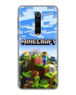 Чехол для Xiaomi Redmi K20 с картинкой «Minecraft классический мир»