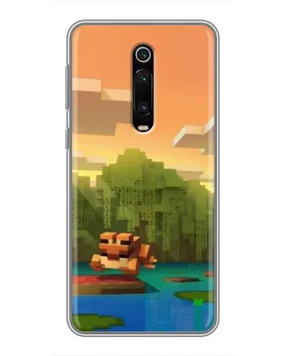Чехол для Xiaomi Redmi K20 с картинкой «Майнкрафт закат солнца»
