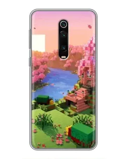 Чехол для Xiaomi Redmi K20 с картинкой «Розовое дерево Minecraft»