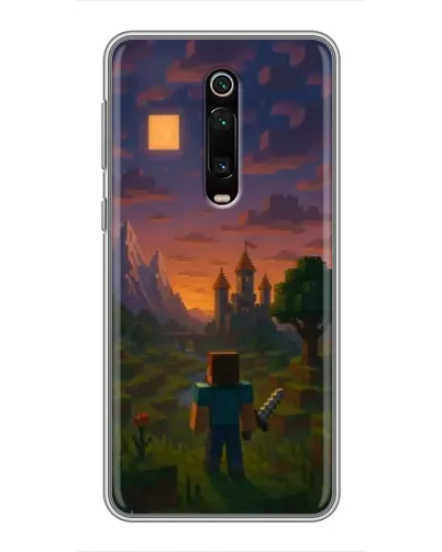Чехол для Xiaomi Redmi K20 с картинкой «Стив у башни»