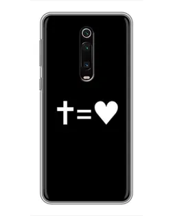 Чехол для Xiaomi Redmi K20 с картинкой «Крест и Сердце»