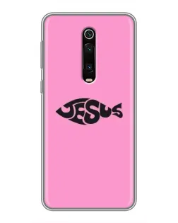 Чехол для Xiaomi Redmi K20 с картинкой «Розовый символ  Jesus»