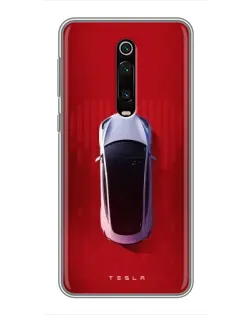 Чехол для Xiaomi Redmi K20 с картинкой «Tesla Top View»