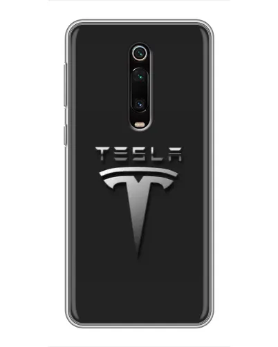 Чехол для Xiaomi Redmi K20 с картинкой «Стальной логотип Tesla»