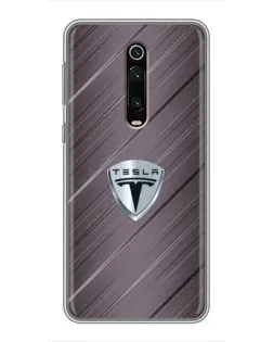 Чехол для Xiaomi Redmi K20 с картинкой «Металлическая текстура Tesla»