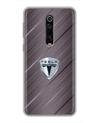 Чехол для Xiaomi Redmi K20 с картинкой «Металлическая текстура Tesla»