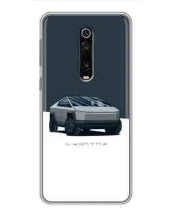 Чехол для Xiaomi Redmi K20 с картинкой «Серебристый Cybertruck Tesla»