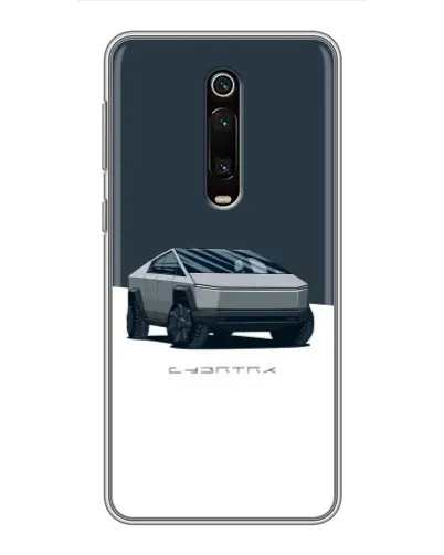 Чехол для Xiaomi Redmi K20 с картинкой «Серебристый Cybertruck Tesla»