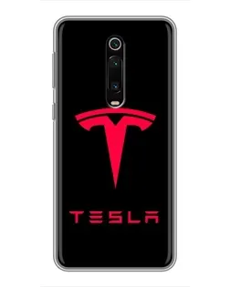 Чехол для Xiaomi Redmi K20 с картинкой «Tesla Red Logo»