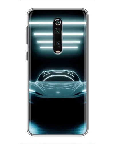Чехол для Xiaomi Redmi K20 с картинкой «Tesla в неоне»