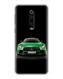 Чехол для Xiaomi Redmi K20 с картинкой «Mercedes — неоновый лого»