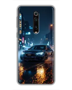 Чехол для Xiaomi Redmi K20 с картинкой «Ночной город и Audi»