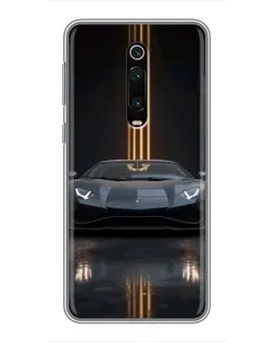 Чехол для Xiaomi Redmi K20 с картинкой «Lamborghini золотые линии»