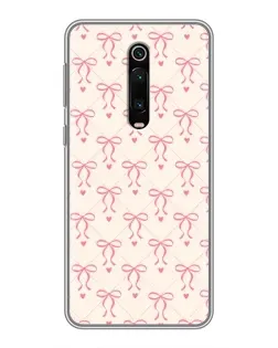 Чехол для Xiaomi Redmi K20 с картинкой «Розовые бантики Coquette»