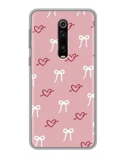 Чехол для Xiaomi Redmi K20 с картинкой «Сердца и банты»