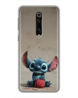 Чехол для Xiaomi Redmi K20 с картинкой «Стич на коричневом фоне»