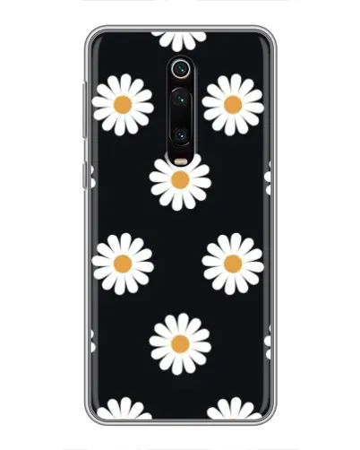 Чехол для Xiaomi Redmi K20 с картинкой «Ромашки на черном»