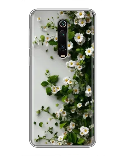 Чехол для Xiaomi Redmi K20 с картинкой «Ветка мелких белых цветов»