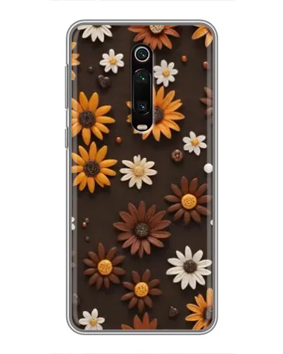 Чехол для Xiaomi Redmi K20 с картинкой «Узор из маленьких подсолнухов»