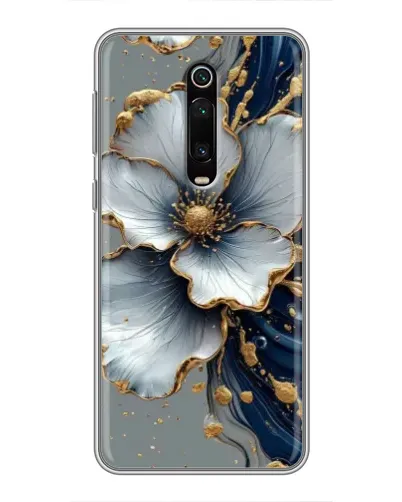 Чехол для Xiaomi Redmi K20 с картинкой «Белый цветок и золотой флюид» Чехол для Xiaomi Redmi K20 с картинкой «Белый цветок и золотой флюид»
