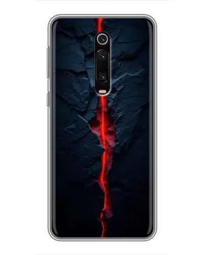 Чехол для Xiaomi Redmi K20 с картинкой «Kрасная лавовая трещина»