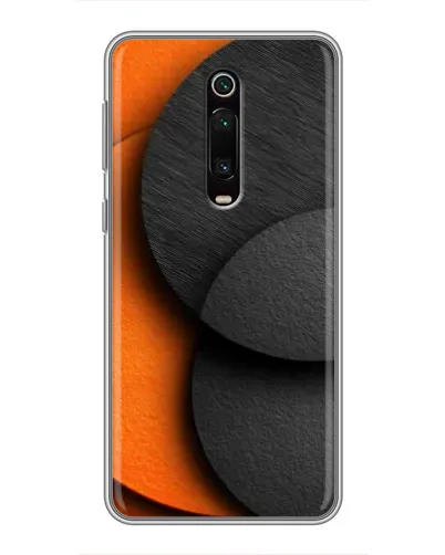 Чехол для Xiaomi Redmi K20 с картинкой «Геометрия оранжевых кругов»